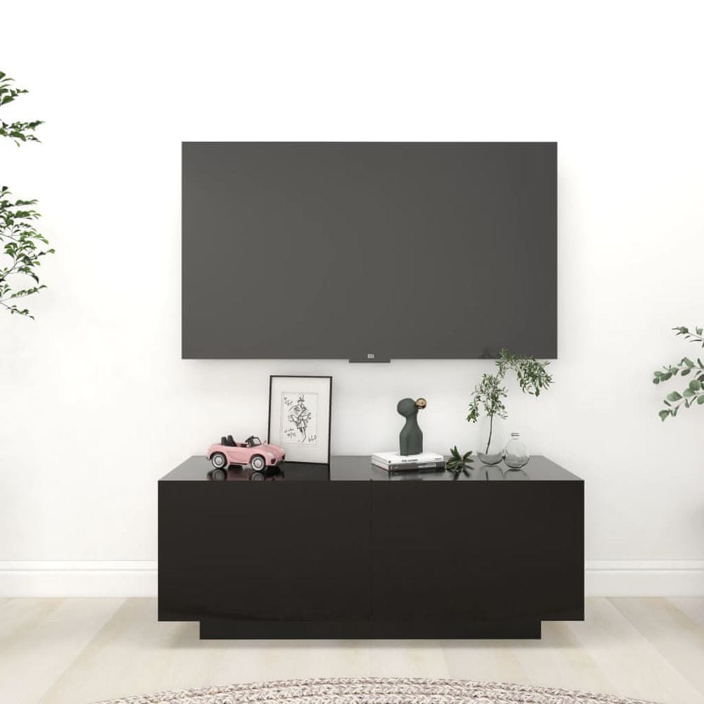 Vidaxl TV skrinka čierna 100x35x40 cm drevotrieska